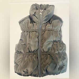 Black Puffer Vest 2T Unisex Kids Full Zip